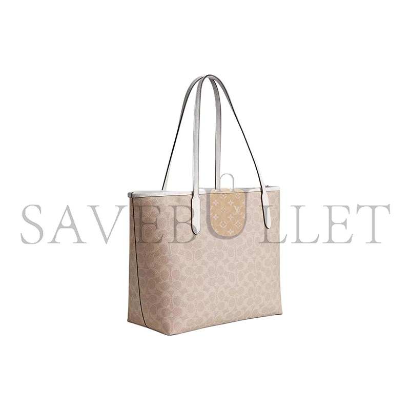COACH CITY TOTE BAG IN SIGNATURE CANVAS CV976 01 (34*29*11cm)